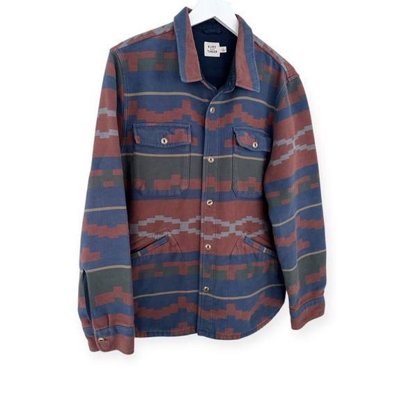 Flint and Tinder • Brushed Blanket Shirt Jacket in the Southwestern Nightfall - Picture 5 of 6